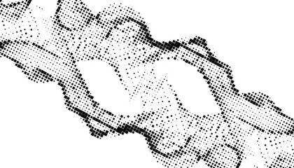 Black and white abstract halftone pattern with smooth transition effect for sporty background and jersey design. Vector Format Illustration 