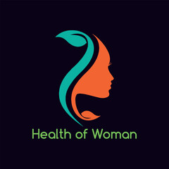 women wellness fitness health care logo design vector