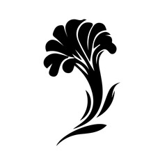 Petunia black and white flower