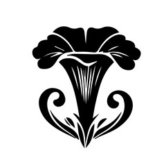 Petunia black and white flower