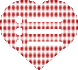 Heart Shaped Lines Graphic Design Element Vector Illustration Romance Love Valentine's Day Symbol
