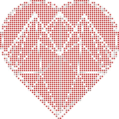 Red Heart Pixel Art Design, Valentine Romance Symbol, Digital Love Illustration Vector