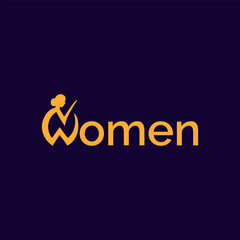 Fototapeta premium working women lady logo design vector