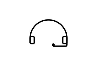 black microphone headset icon symbol png transparent background