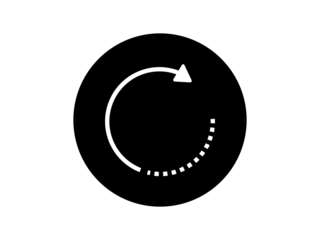 refresh icon button. clockwise rotation sign symbol with arrow.
