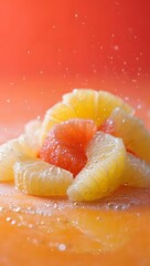 Grapefruit Slice with Water Splash