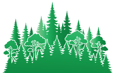 Obraz premium Forest Silhouette Nature Scene