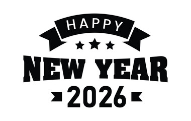 Obraz premium Collection of Happy New Year 2026 typographic logos and text designs in various styles and fonts
