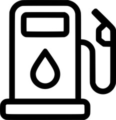 gas station pump icon over sign, symbol, vector, art