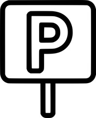 parking zone signal icon vector illustration design sign, symbol, vector, art