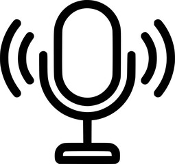 microphone sound icon sign, symbol, vector, art