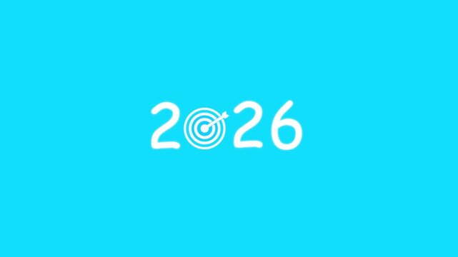 2026 in the form of numbers and darts instruments on a blue background. Business targets refer to specific, measurable goals or objectives that a company sets to achieve within a defined time frame.
