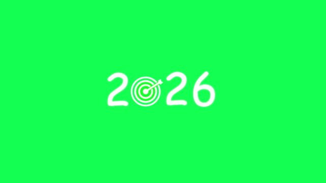 2026 in the form of numbers and darts instruments on a blue background. Business targets refer to specific, measurable goals or objectives that a company sets to achieve within a defined time frame.
