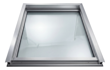 Aluminum-framed ceiling panel featuring removable glass sunroof.