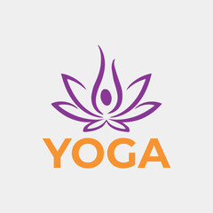Fototapeta premium yoga zen and sports accessories store logo design vector