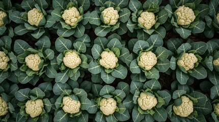 close up of a cauliflower plant
