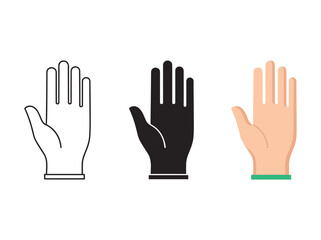 Fototapeta premium Hands in various styles waving hello