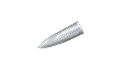Fototapeta premium Bullet: A streamlined bullet, poised with precision and lethal potential, representing force and impact.
