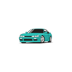 Naklejka premium Jdm car icon logo flat vector design