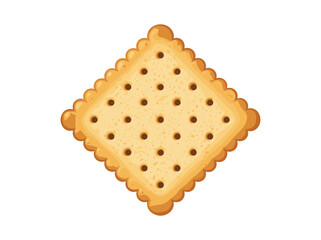 Saltine cracker on white background