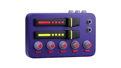Fototapeta premium 3D Render of a Purple Audio Mixer