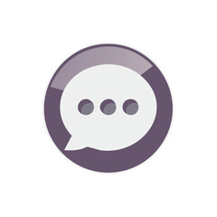 Fototapeta premium Simple Chat Bubble Icon with Ellipsis Signifying Communication Online Conversations and Messaging