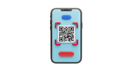 Smartphone Scanning QR Code - Digital Payment Concept