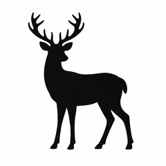 Obraz premium deer silhouette vector illustration