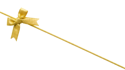 Golden ribbon with bow