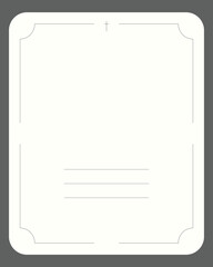 vector frame for text. Funeral empty beige card