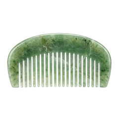 Green Jade Comb With Traditional Carved Bat Design © BTG