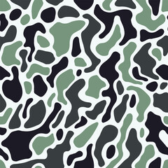 Seamless vector camouflage pattern perfect for military, hunting of fashion applications. Repeating tile