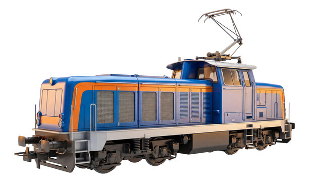 Electric shunting engine featuring a pantograph and side ventilation.