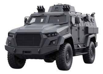 Obraz premium Armored infantry vehicle featuring side protection and smoke launchers.