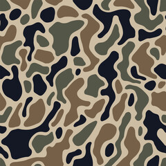 Vector duck hunting camouflage seamless pattern. Hunting Background, Digital camouflage © Rashid