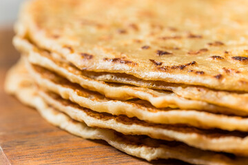 Stack of Homemade French Crepes