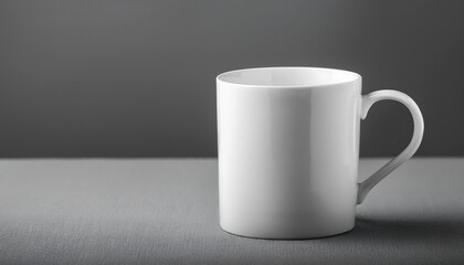 Obraz premium Plain White Coffee Mug Generative Ai