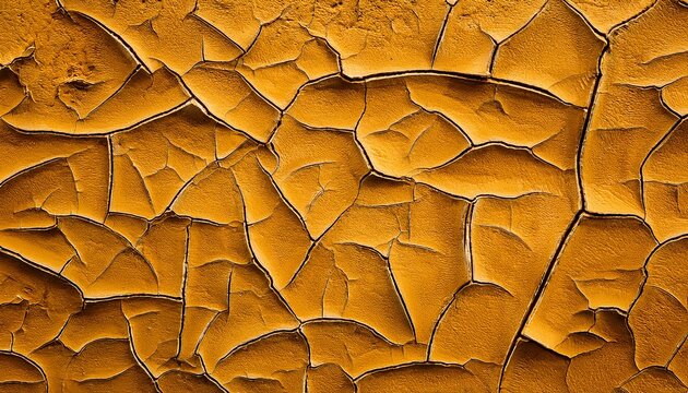 Mud Wall Texture Background Cracks In A Mud Wall Yellow Wall Wall Made With Bahareque