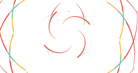 Vibrant colorful light trails swirling in black space © imran