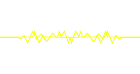 Vibrant yellow waveform on black background