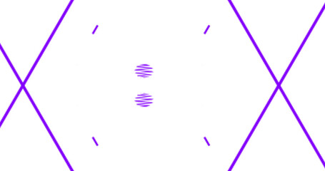 Vibrant purple geometric pattern on black background