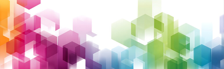 Colorful hexagonal shapes creating modern digital background pattern