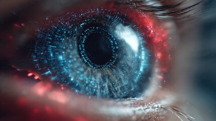 nextgen cybersecurity visualization immersive digital iris authentication with aienhanced biometric encryption futuristic tech innovation for