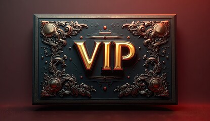 opulent vip cards stacked with red glitter text