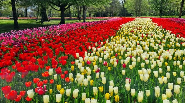 tulipes &agrave; Cheverny- France
