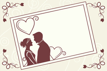 personalized photo card with space for a couple