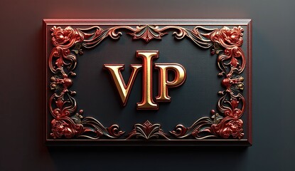 elite vip membership card with elegant gold lettering