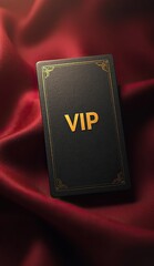 luxury vip badge with elegant ornamental gold frame