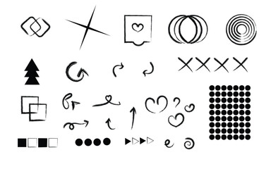 Fototapeta premium Collection of various symbols and icons