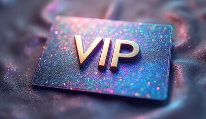 sophisticated vip card gold glitter letters sparkle effect